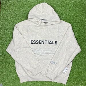 Brand new 2021 men’s fear of god essentials pullover hoodie “oatmeal heather”